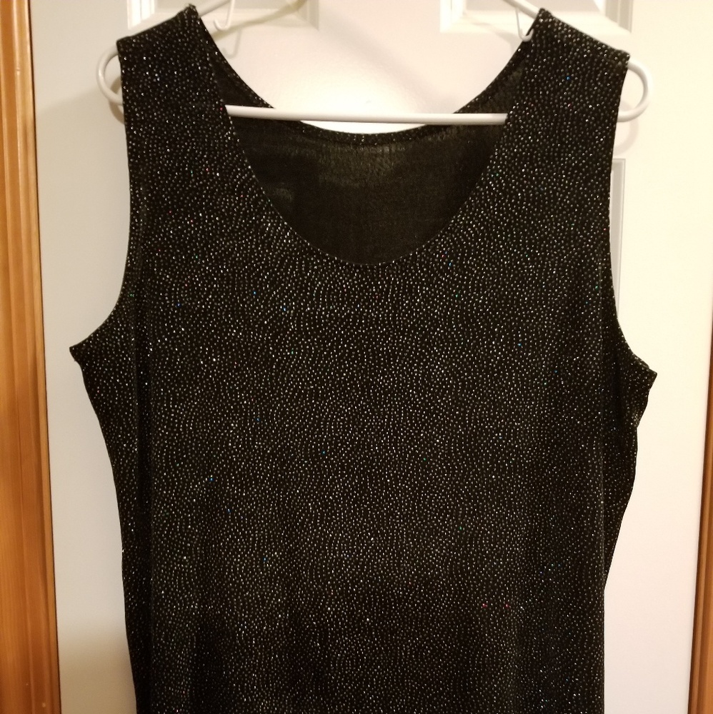 Black Sleeveless Top with Sparkles